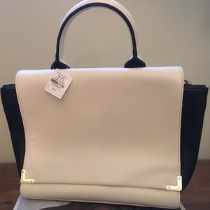 Black and white leather purse, Neiman Marcus
